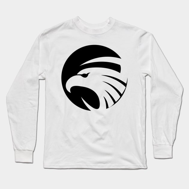 Eagle Head Long Sleeve T-Shirt by Santoso Art Work